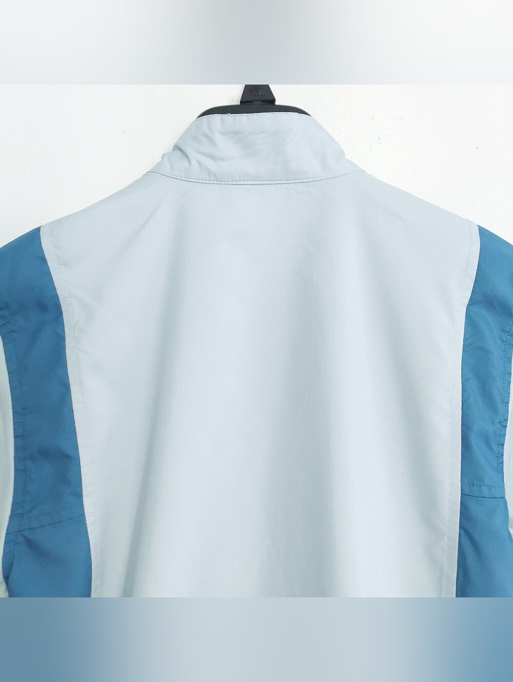 adidas Womens Track Jacket Full Zip Light Blue Windbreaker Y2K Athletic Size M - Picture 6 of 16